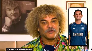 Carlos Valderrama en una entrevista