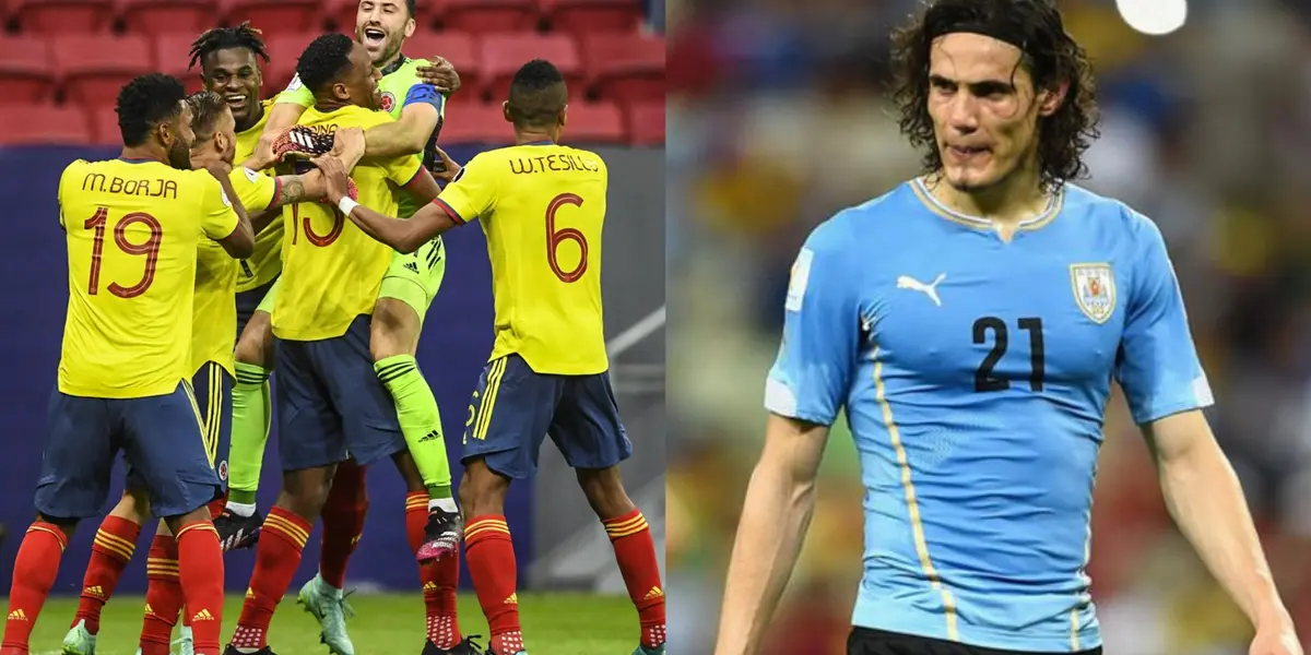 Cavani estuvo bastante triste y molesto tras perder contra Colombia y rompió el silencio al dar su opinión.