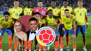 Celina Locks, esposa de Ronaldo Nazario y Selección Colombia Foto: Captura de X, Escudoteca y FCF