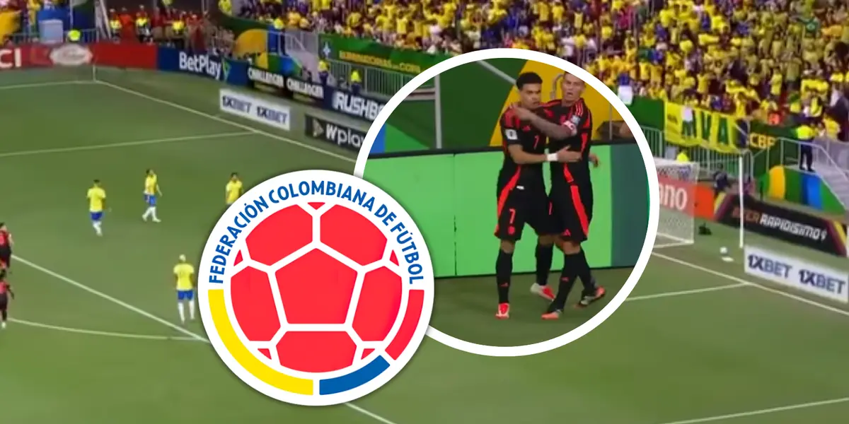 Colombia empata a Brasil en la primera parte y se amarga todo Foto: Gol Caracol y Escudoteca
