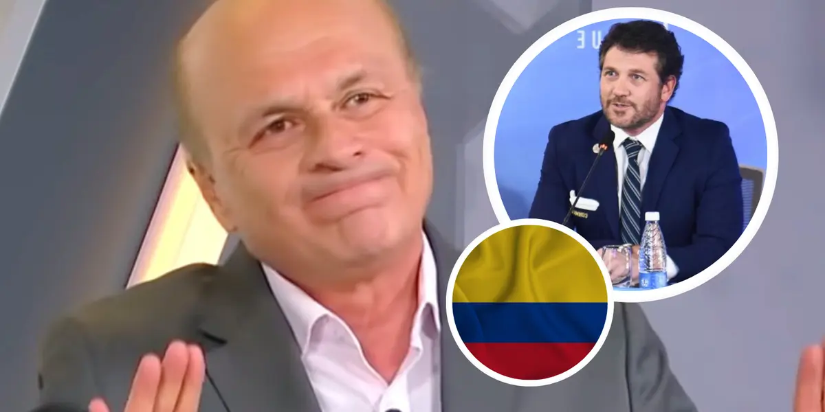 ¡Contundente! Para Vélez, esta es la razón principal por la que la Conmebol no elige a Colombia para albergar una final. Foto: Captura de Win Sports y Conmebol