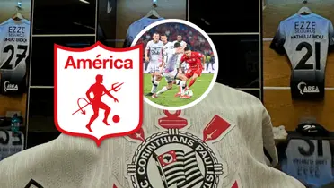 Corinthians y el primer gran problema antes de aterrizar en Cali Foto: Corinthians, América de Cali y Escudoteca