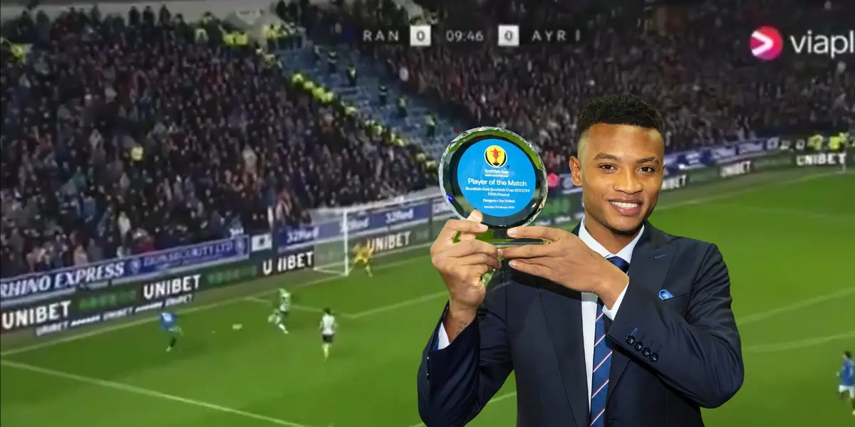 Cortés pisa fuerte en Escocia. Foto captura de pantalla Twitter Julián Capera y Rangers.