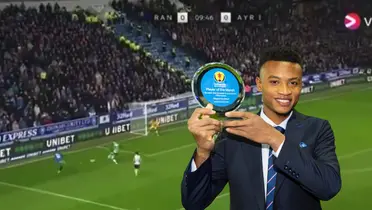 Cortés pisa fuerte en Escocia. Foto captura de pantalla Twitter Julián Capera y Rangers.