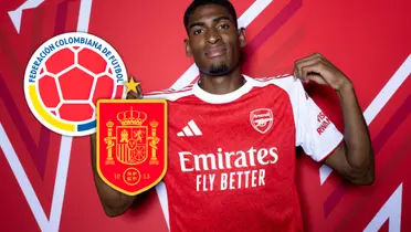 Cristhian Mosquera y el posíble cambio que espera sobre la selección en la que jugaría Foto: Arsenal y Escudoteca