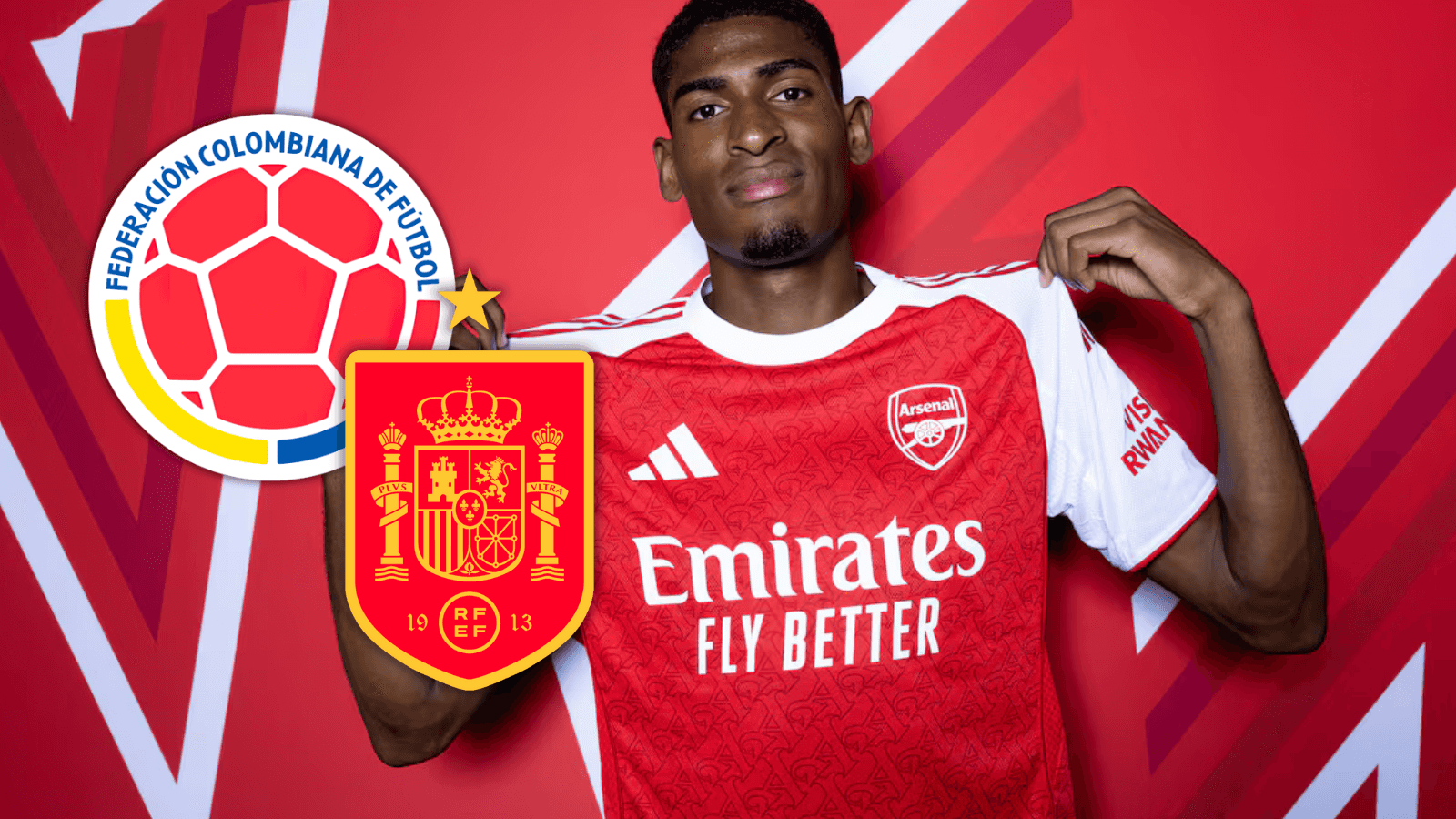 Cristhian Mosquera y el posíble cambio que espera sobre la selección en la que jugaría Foto: Arsenal y Escudoteca