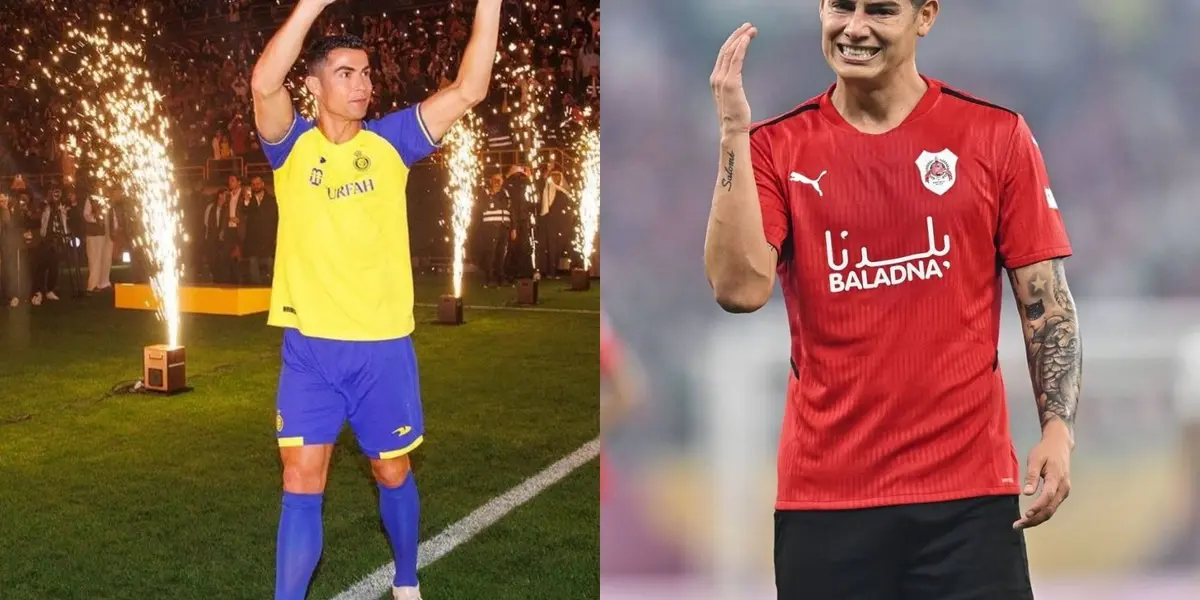 Cristiano Ronaldo arribó al fútbol de Arabia Saudita y le dio una lección de entrada a su amigo James Rodríguez quien fracasó en Qatar.