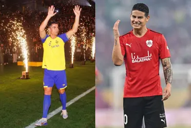 Cristiano Ronaldo arribó al fútbol de Arabia Saudita y le dio una lección de entrada a su amigo James Rodríguez quien fracasó en Qatar.