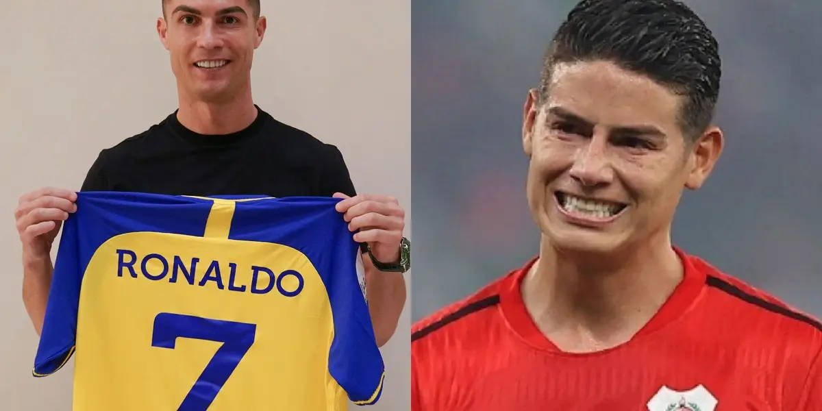 Cristiano Ronaldo firmó con el Al Nassr de Arabia Saudita y le da una lección de humildad a James Rodríguez quien fracasó en Qatar.