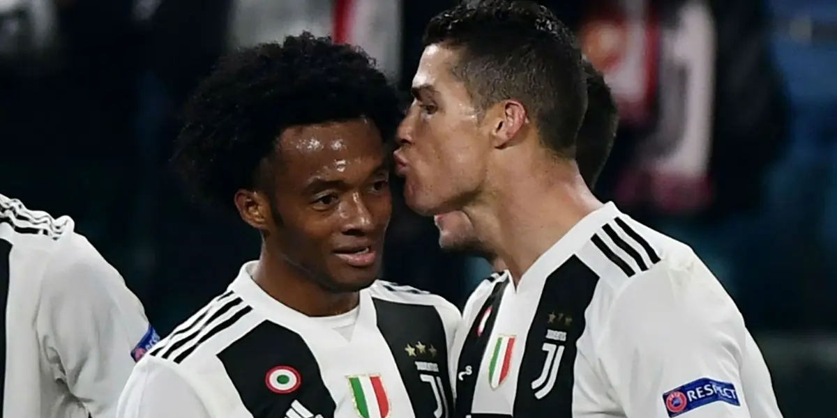 Cristiano Ronaldo recibió un reproche de Juan Guillermo Cuadrado durante Barcelona vs Juventus y reaccionó como nadie hubiera esperado.