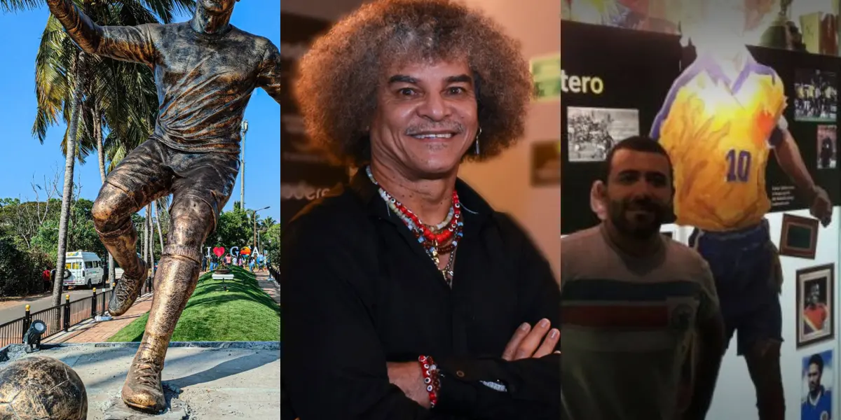 Cristiano Ronaldo tiene una estatua graciosa en la India y Carlos Valderrama aparece en un importante museo de fútbol.