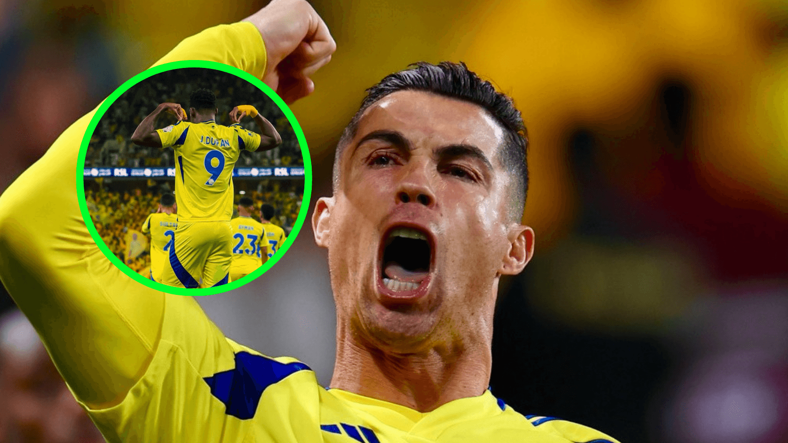 Cristiano Ronaldo y Jhon Jader Durán Foto: Cristiano y Al Nassr
