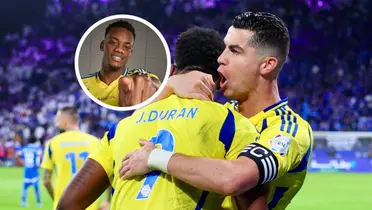 Cristiano Ronaldo y lo que hizo con Jhon Durán que despierta incertidumbre en Arabia Foto: Al Nassr
