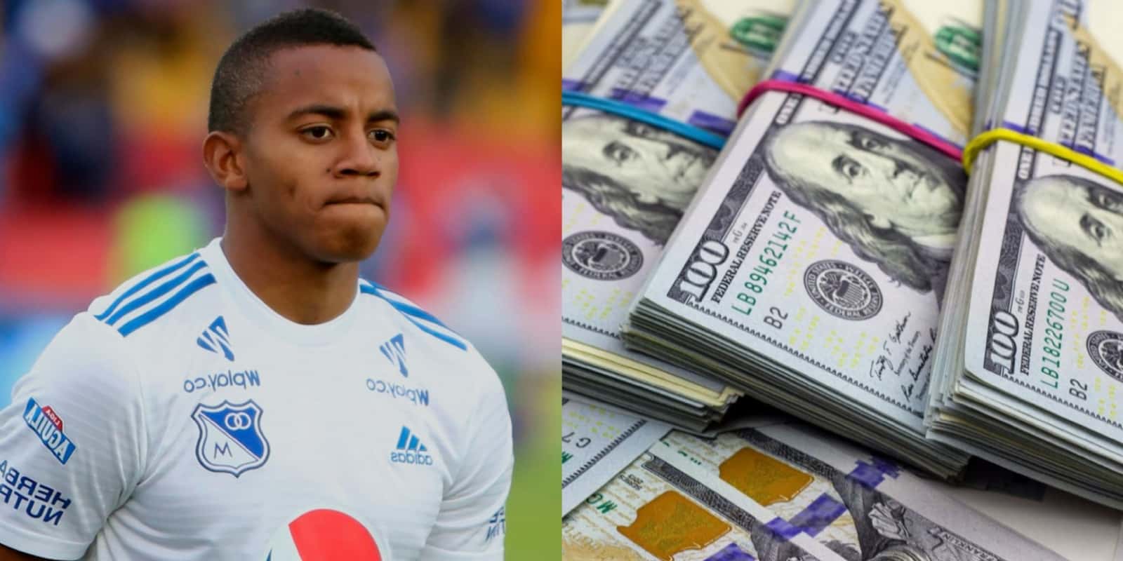 Cuando Wuilker Faríñez se fue a préstamo de Millonarios valía USD 5 millones, pero ahora su precio bajó significativamente.