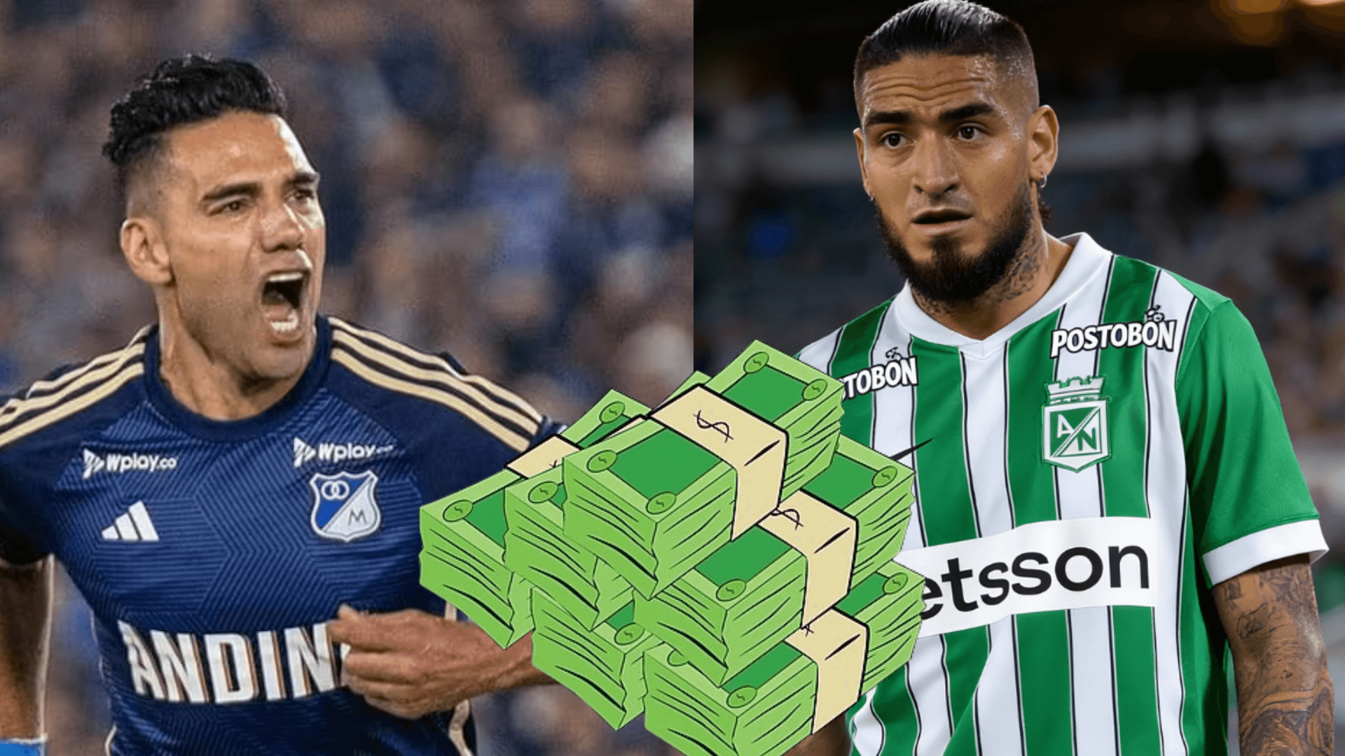 Cuánto gana Falcao en Millos vs. Cuánto gana Arango en Nacional