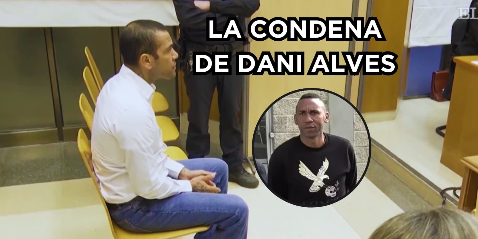 Dani Alves ya tiene condena. Viafara imagen captura de pantalla El Espectador en YouTube, Alves captura de pantalla El País en YouTube.