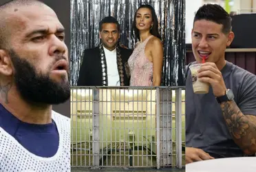 Daniel Alves está tras las rejas y James Rodríguez tuvo un encuentro con la ex pareja del brasileño.