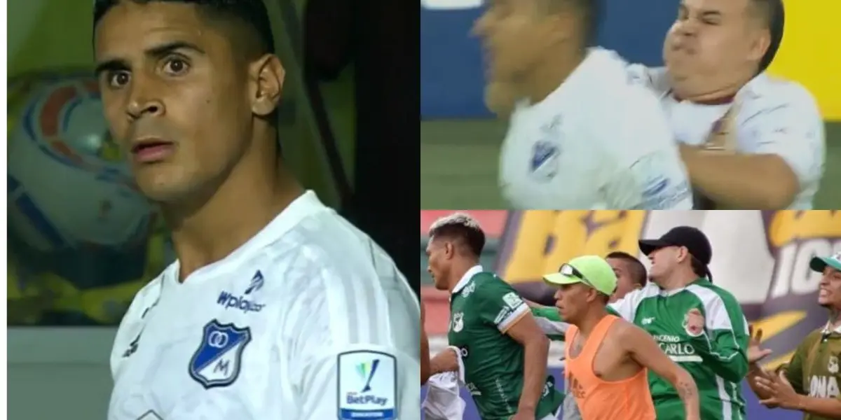Daniel Cataño vivió una insólita acción tras ser agredido por un hincha del Tolima