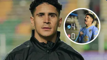 Daniel Cataño y la foto de su debut con Bolívar que despierta ilusiones en La Paz Foto: Club Bolívar