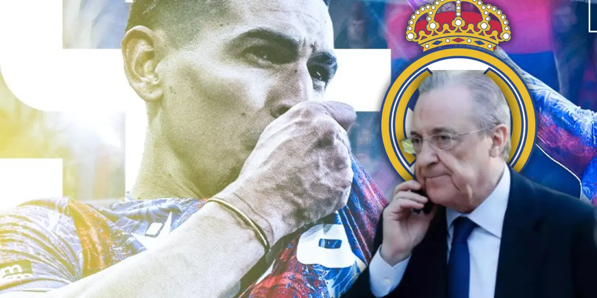 Daniel Muñoz y Florentino Pérez Foto: Crystal Palace, Real Madrid y Escudoteca