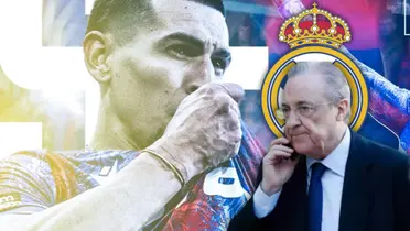 Daniel Muñoz y Florentino Pérez Foto: Crystal Palace, Real Madrid y Escudoteca