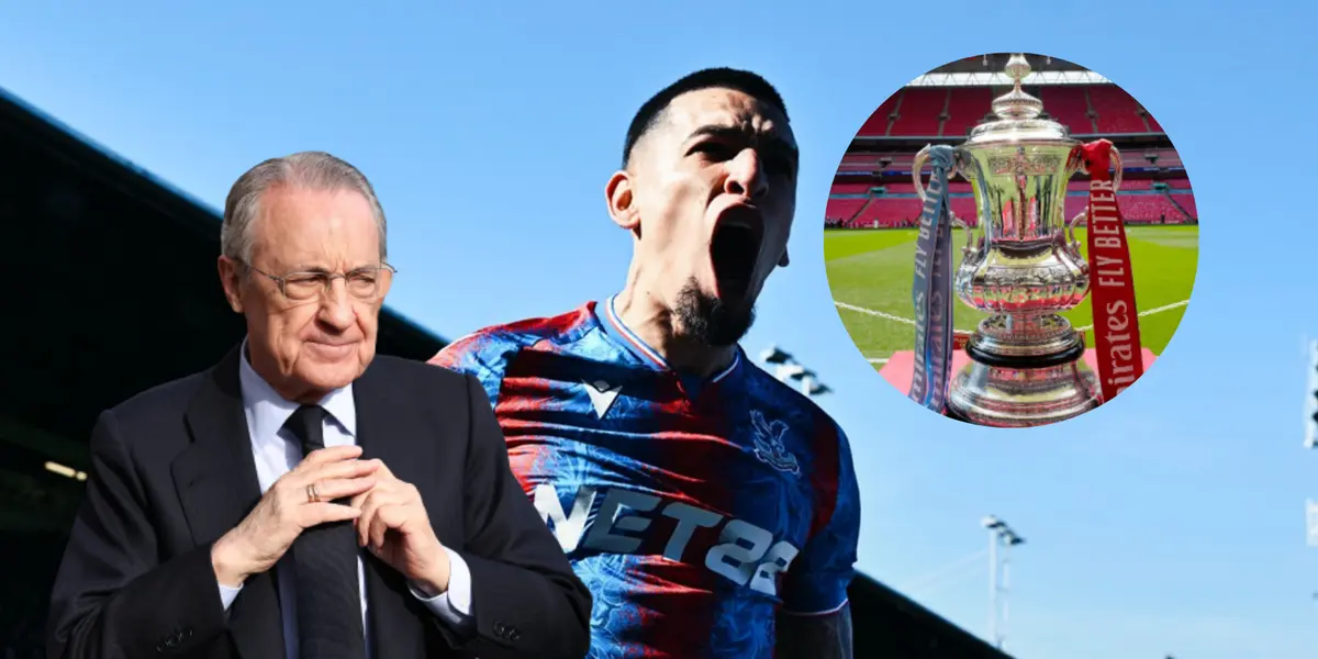 Daniel Muñoz y Florentino Pérez Foto: Real Madrid, Crystal Palace, Captura de ESPN