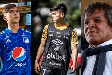 Daniel Ruiz el ex jugador de Millonarios FC está ahora en el Santos FC de Brasil.