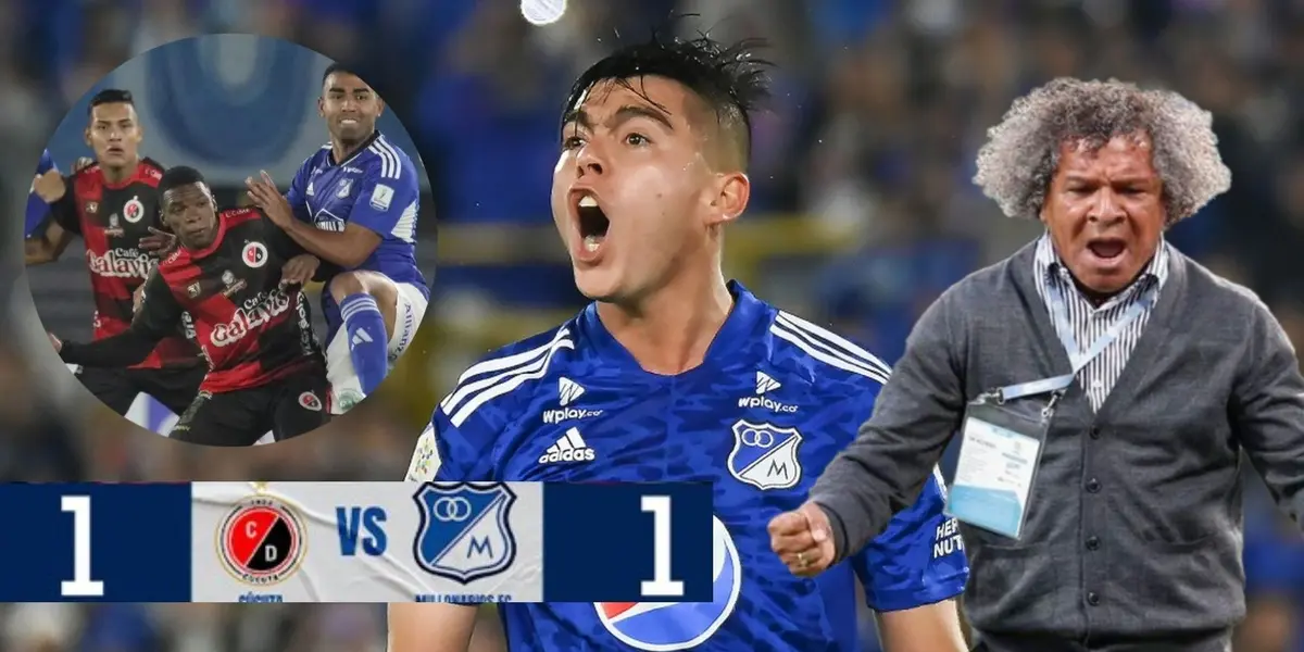 Daniel Ruiz regresó a Millonarios en modo crack marcando golazo ante Cúcuta Deportivo por Copa Betplay