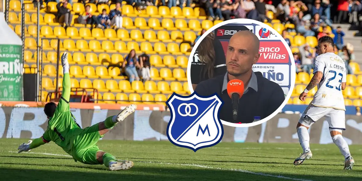 David González Foto: Millonarios FC y Captura de DIMAYOR