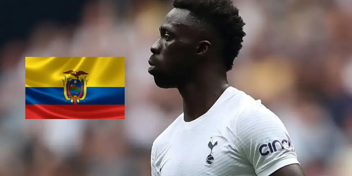 Davinson Sánchez con la camiseta de Tottenham. 