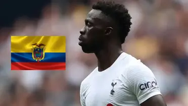 Davinson Sánchez con la camiseta de Tottenham.