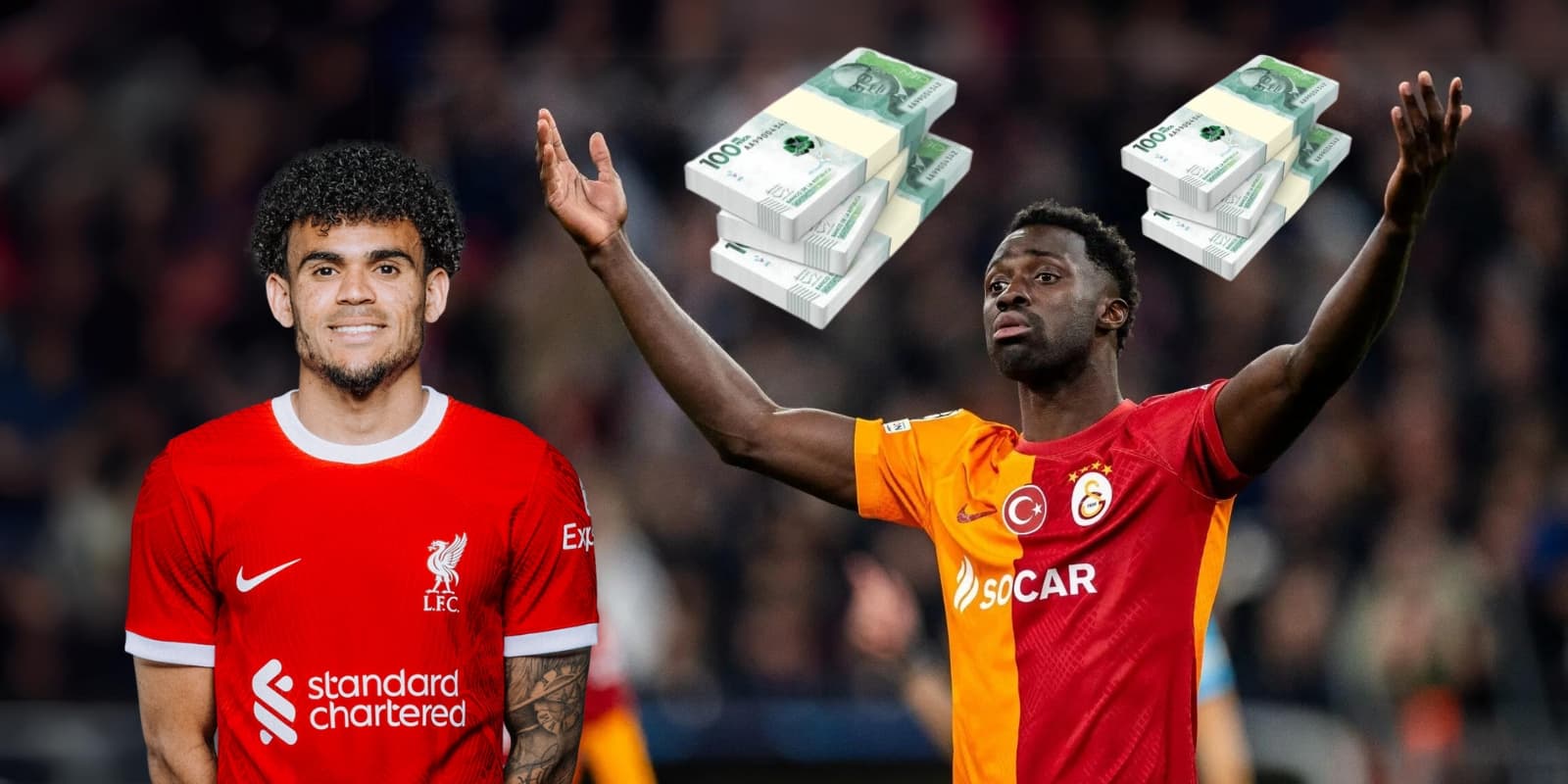 Davinson Sánchez jugando con el Galatasaray. Foto tomada de DirecTV Sports y Liverpool FC.