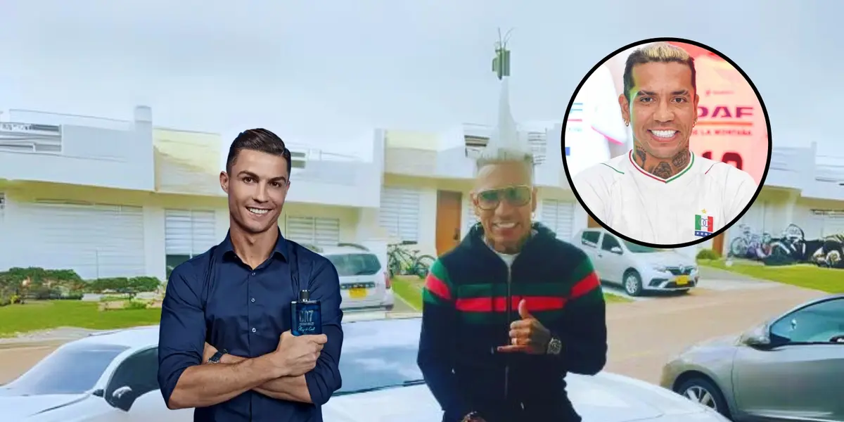   Dayro Moreno aparte de goleador se da sus lujos siguiendo los pasos de Cristiano Ronaldo.