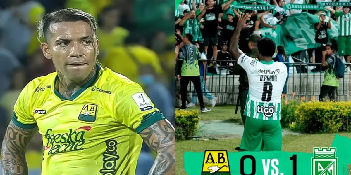 Dayro Moreno en dos partidos no pudo contra Atlético Nacional.