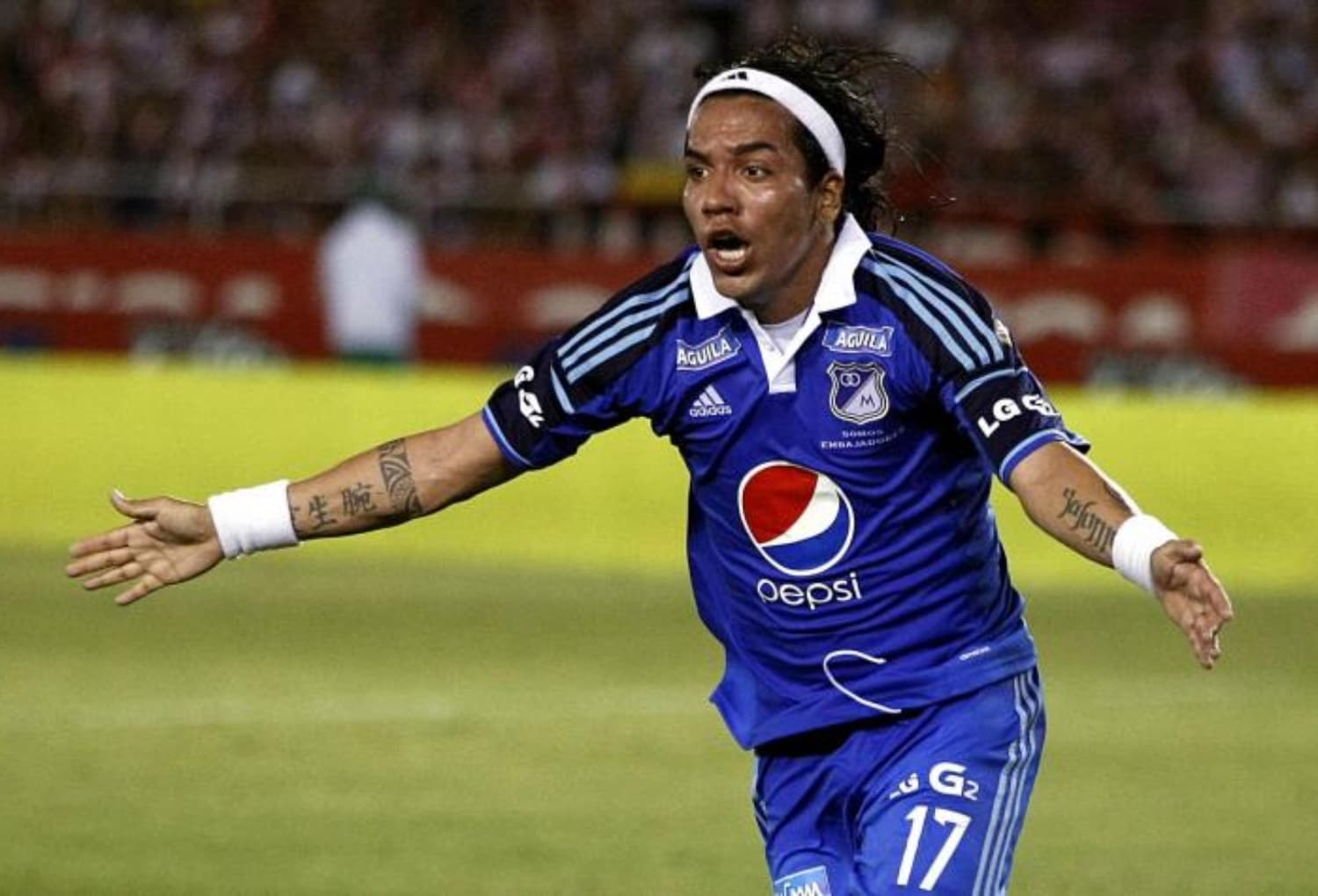 Dayro Moreno jugó con Millonarios FC en 2013 y 2014.