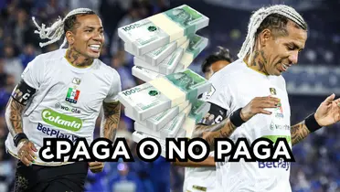 Dayro Moreno paga por asistencia. Foto tomada de Twitter @OnceCaldas, pesos 123RF.