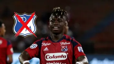 Déinnner Quiñones con la camiseta de Deportivo Independiente de Medellín.