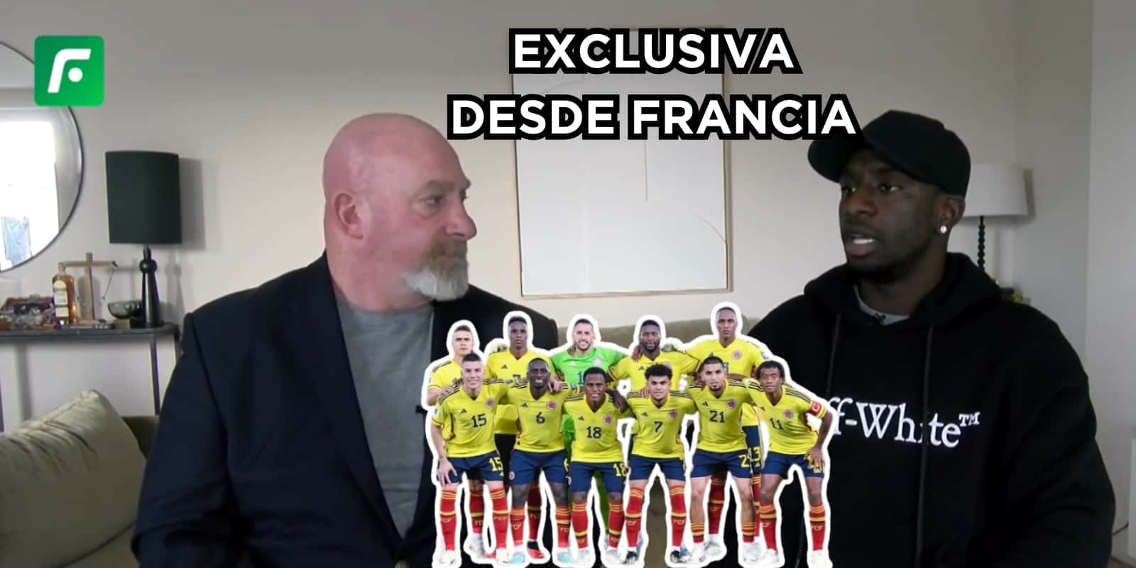 Deiver habló en exclusiva desde Francia. Foto de Deiver YouTube El Futbolero Colombia y Selección de Instagram @machadodeiver.