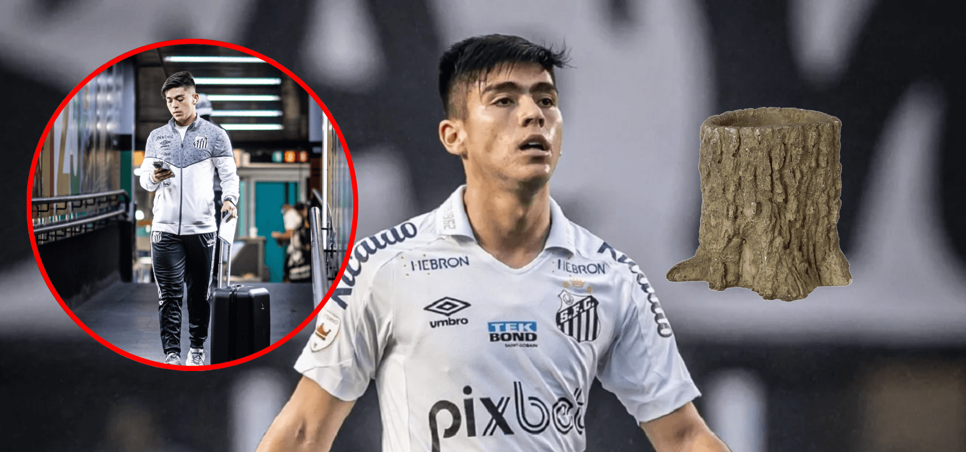 Dejaron a Daniel Ruiz siendo tronco y el colombiano que llegó a Santos de Brasil (Foto tomada de Caracol Noticias - Impacto News)
