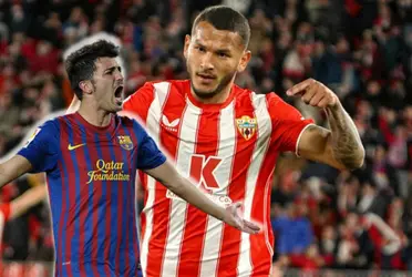 Delantero colombiano anotó tres goles para el empate de Almería en España.