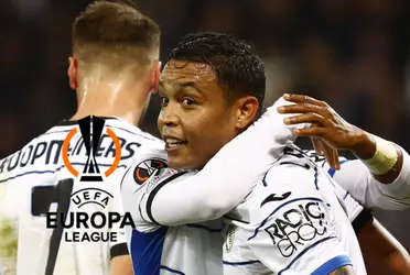 Delantero colombiano convirtió dos goles en la UEFA Europa League.