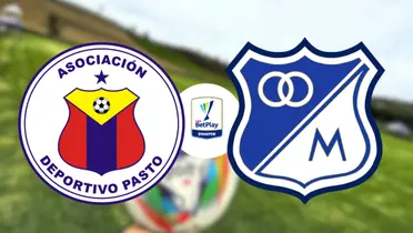 Deportivo Pasto vs Millonarios FC Foto: Deportivo Pasto y Escudoteca