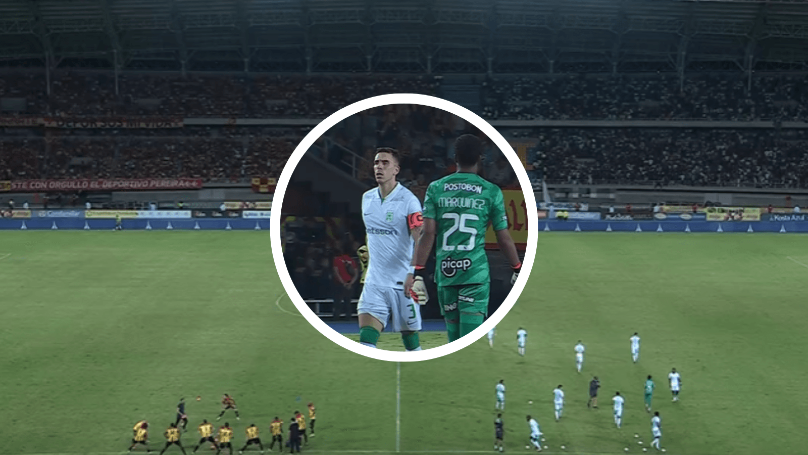 Deportivo Pereira vs Atlético Nacional Foto: Captura de Win Sports