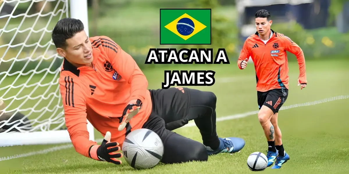 Desde Brasil atacan a James. Foto tomada de FCF en Twitter.