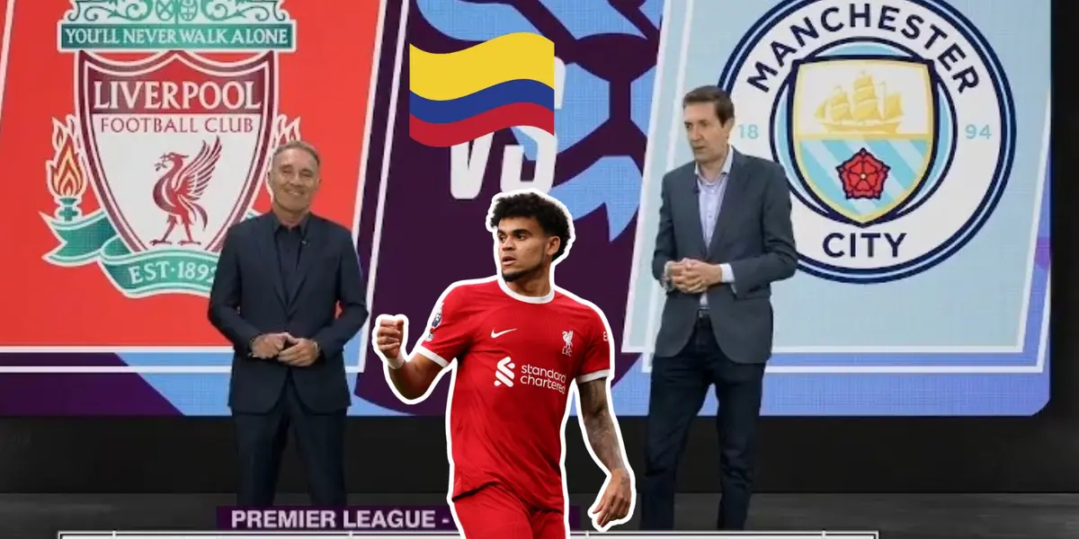 Desde ESPN reaccionaron al ver a Luis Díaz. Foto captura de pantalla de ESPN y LFC Website.