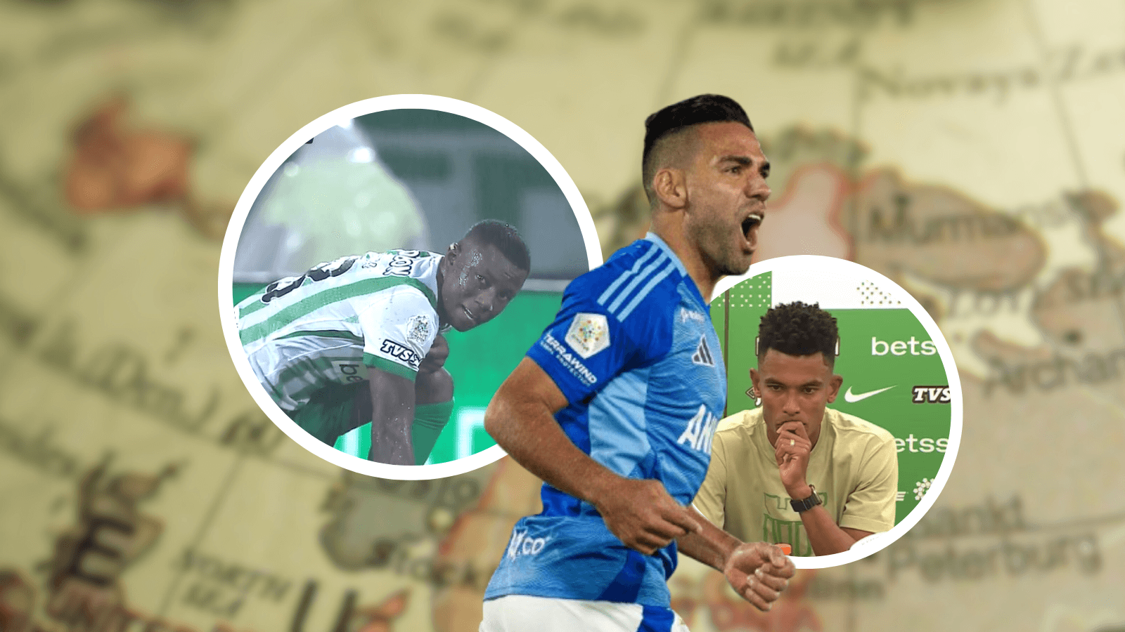 ¡Desde Europa! Club "trolea" a Nacional y celebra el gol de Falcao. Foto: Captura de Win Sports, Pexels y MFC