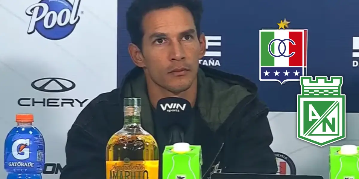 Diego Arias y sus reflexiones en rueda de prensa luego de la victoria de Nacional esta noche Foto: Captura de Dimayor y Escudoteca