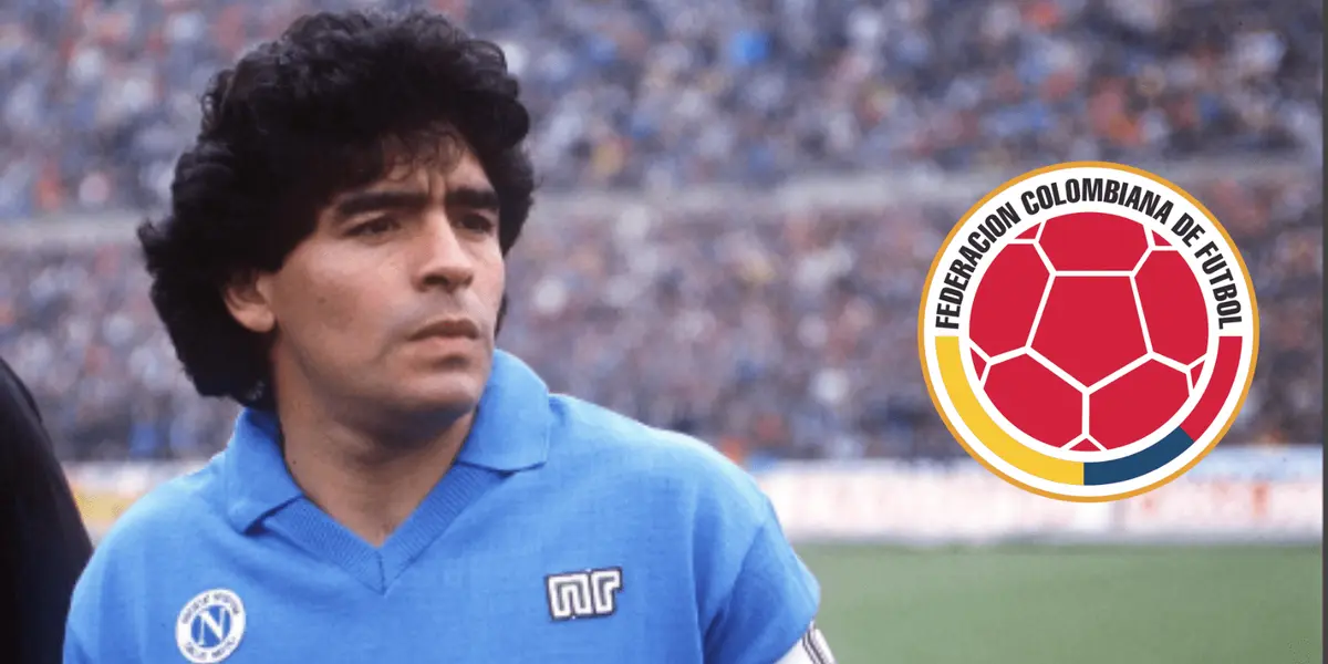 Diego Armando Maradona un día en especial fue un aficionado más de la Selección Colombia.  