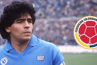 Diego Armando Maradona un día en especial fue un aficionado más de la Selección Colombia.