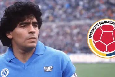 Diego Armando Maradona un día en especial fue un aficionado más de la Selección Colombia.  